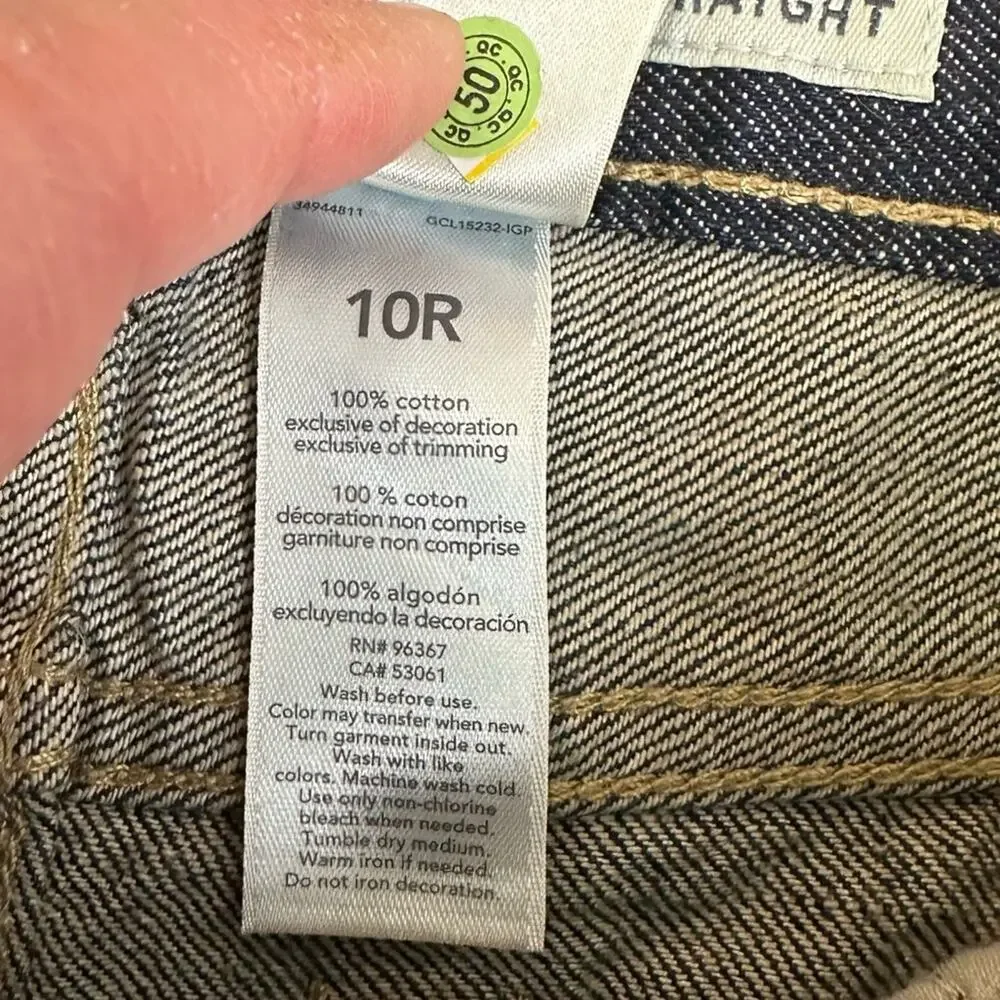 Boys Osh Kosh B'Gosh Straight Blue Jeans Size 10R Adjustable Waist NWT